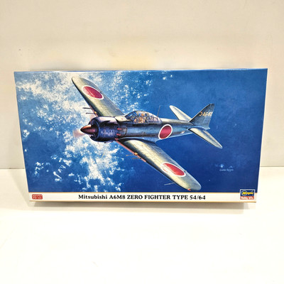 A 1/48 HASEGAWA MITSUBISHI A6M8 ZERO FIGHTER TYPE 54/64 #09821 NEW MODEL A