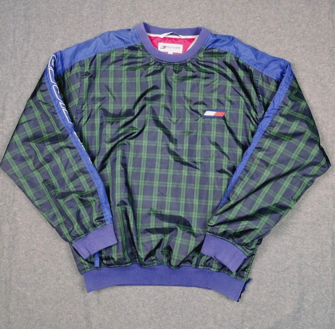 Tommy Hilfiger Athletics Vintage Windbreaker Pullover Retro Size Large Retro