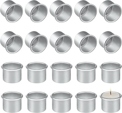 Kerzenhalter Stabkerze,  30 Stück Kleine Stabkerzen Aluminium, Runden DIY Kerzen