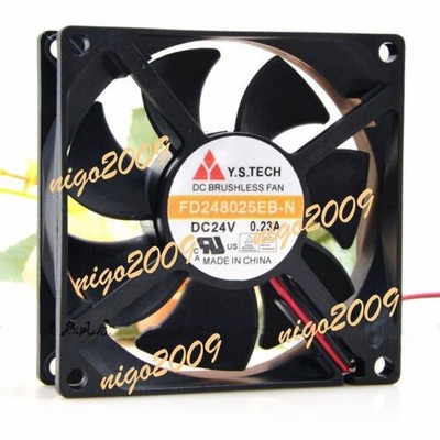 1PC Y.S.TECH FD248025EB-N 24V 0.23A 8CM 8025 2-Wire Inverter Cooling Fan  *yt
