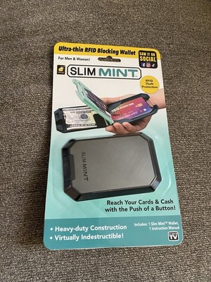 Slim Mint Wallet Ultra-Thin RFID-Blocking, AS-SEEN-ON-TV, ID Theft Protection