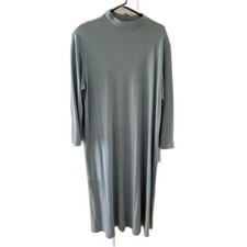 Silhouettes Light Blue Long Sleeve Mock Neck Dress Size XL Made in USA