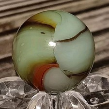 HTF Peltier Glass Rainbo Marble. .58" Mint. Beautiful Marble.