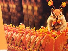 HALLOWEEN GREETING CARDS New w/envelope LOT 7 "SOME TREATS" BEST DEAL EVER
