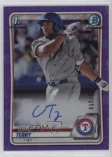 2020 Bowman Chrome Prospect Purple Refractor /250 Curtis Terry #CPA-CT Auto 2f9