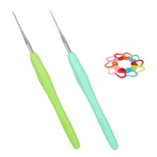H&auml;kelnadeln 0,5 mm und 0,6 mm, 2 St&uuml;ck Kleine H&auml;kelnadel f&uuml;r Spitzen und Fein...