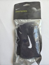 Nike Tennis Premier Doublewide Wristbands - Adult Unisex Black and White
