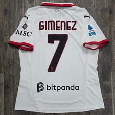 2025 Puma AC Milan Away Soccer Jersey Santiago Gimenez Women L Mexico Italy