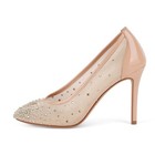 Women Mesh Rhinestone Pointed Toe Pumps Stiletto High Heel Wedding Shoes US12 — photo 1