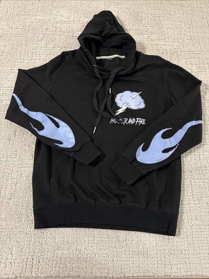  Thunder And Rain Black SHEIN Streetwear Hoodie Sweatshirt Size Small.EUC