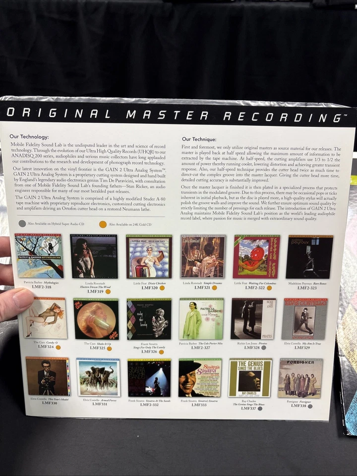 Frank Sinatra - Sings for only the Lonely (MFSL 2009) - Original Master, NM 180g - Image 2 of 4