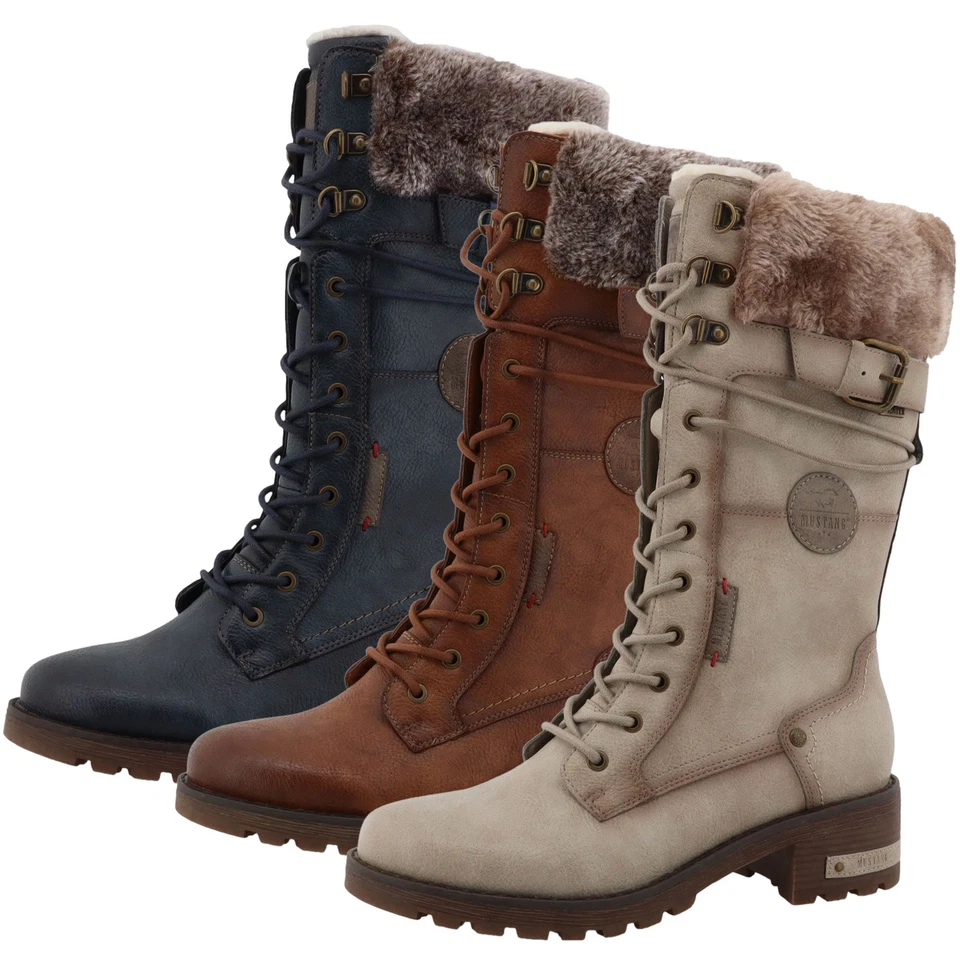 Mustang Bottes Pour Femmes Avec Fermeture Éclair Et Peluche 15M0082003 - Photo 1/1