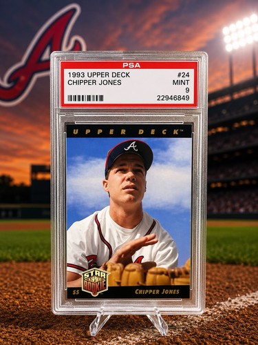Chipper Jones [Gold Hologram] #24 1993 Upper Deck card
