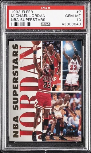 1993 FLEER NBA SUPERSTARS #7 MICHAEL JORDAN PSA 10