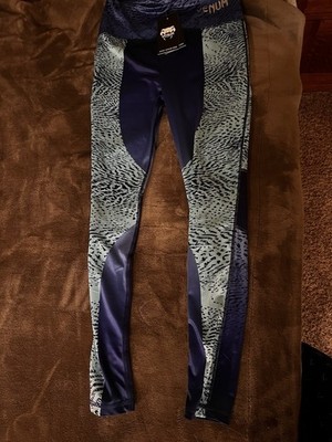 New Women s Venum Dune Leggings Size Large Lavender/Teal Print   Athletic Fit
