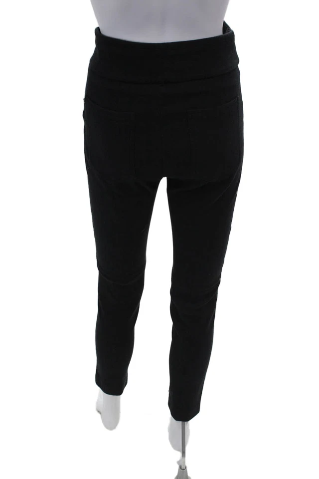 Pantalones ajustados IRO para mujer de algodón con detalle de cintura anudada negros talla 38 EUR Foto 3 de 4