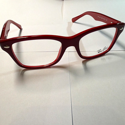 Ray-Ban Brillenfassung Vollrand rot rechteckig Kunststoff RB 1531/3592 48-16-130