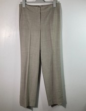 Vintage Escada Wool Blend Tweed Look Trousers Tan 38 Eu 32" US