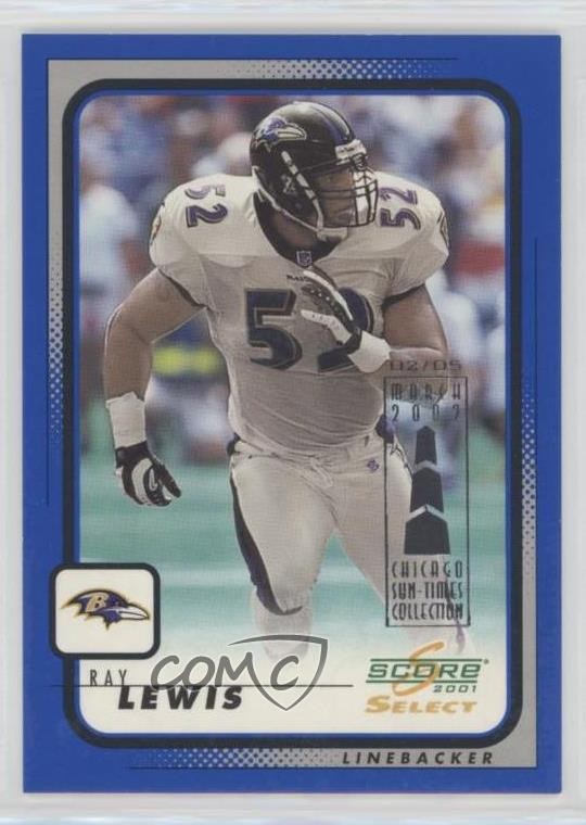 2001 Score Select Chicago Sun-Times Collection /5 Ray Lewis #15 HOF 2h4