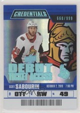 2019 Upper Deck Credentials Debut Ticket Access /999 Tier 1 Scott Sabourin 0e6z
