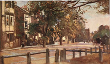 St Giles looking towards St Mary Magdalen at Oxford - Antique Print 1903