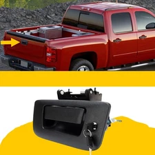 Tailgate Handle Latch w/Lock & Bezel For 2007-2014 Chevy Silverado GMC Sierra EK