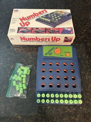 Vintage 1975 Numbers Up Game by Milton Bradley Complete Set -works