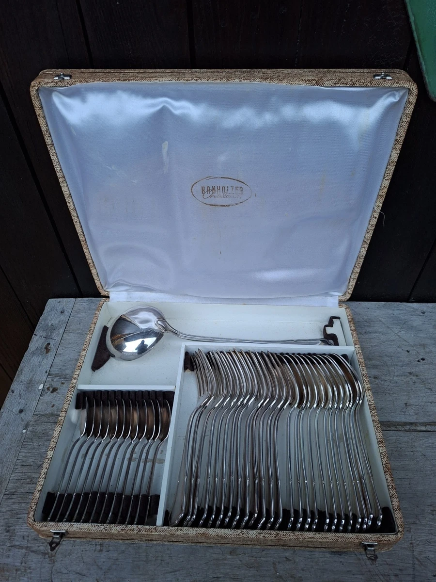 LOT DE COUVERTS cuillères fourchettes en métal blanc alfénide avec