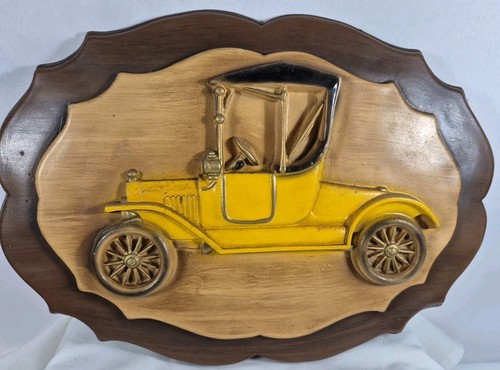 Vintage Classic Antique Car Wall Decor Plaque Man Cave decor 17 X 12 Ceramic - Picture 2 of 14