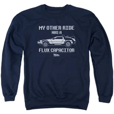 Back To The Future Other Ride Mens Crewneck Sweatshirt Navy