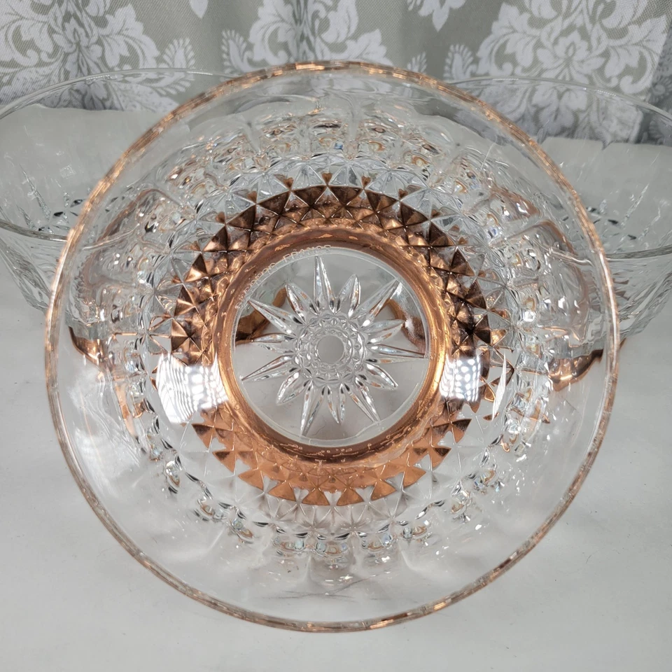 Ensaladeras vintage Arcoroc Francia con patas de cobre Coppercraft Guild 3 piezas Foto 3 de 4