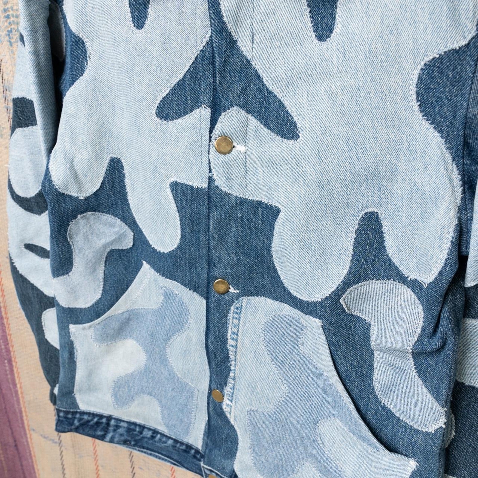 Custom upcycled patchwork denim jacket - image 4