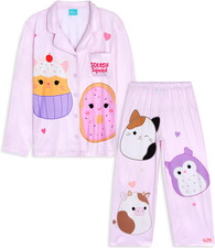 2 Pc Pajama Sets for Girls, Teens with Top, PJ Pants, Sleepwear, Nightwear, Kids
