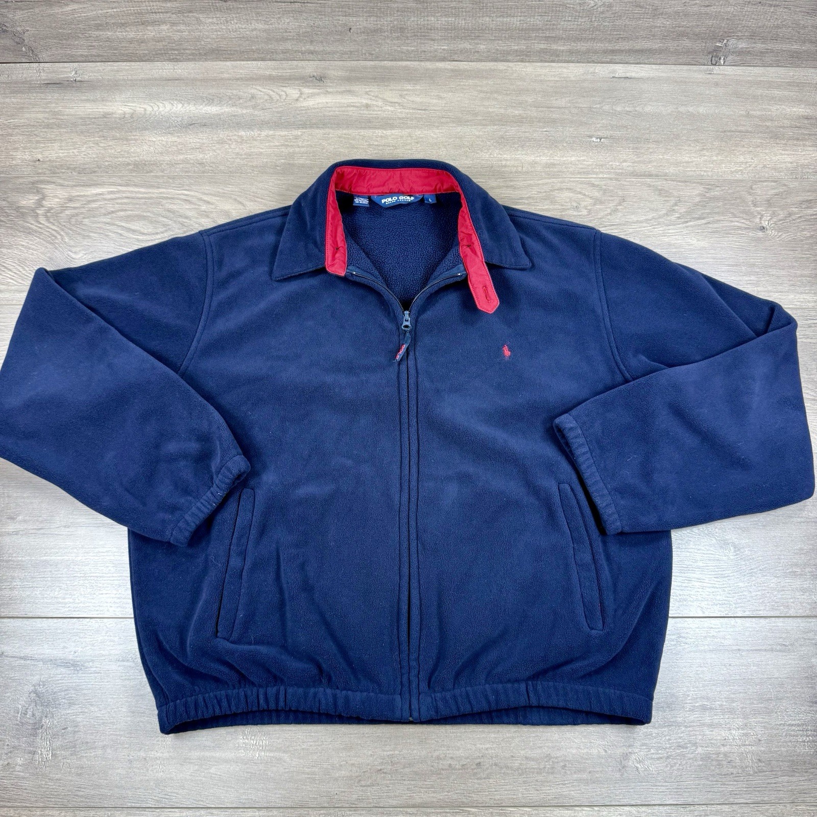 Vintage Polo Golf Ralph Lauren Full Zip Polartec Fleece Thermal Pro Jacket Men L