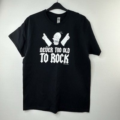 The Simpsons Never Too Old To Rock Shirt 2007 Homer Größe L