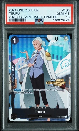 One Piece English Tsuru OP02-106 Championship Event Pack Finalist PSA 10
