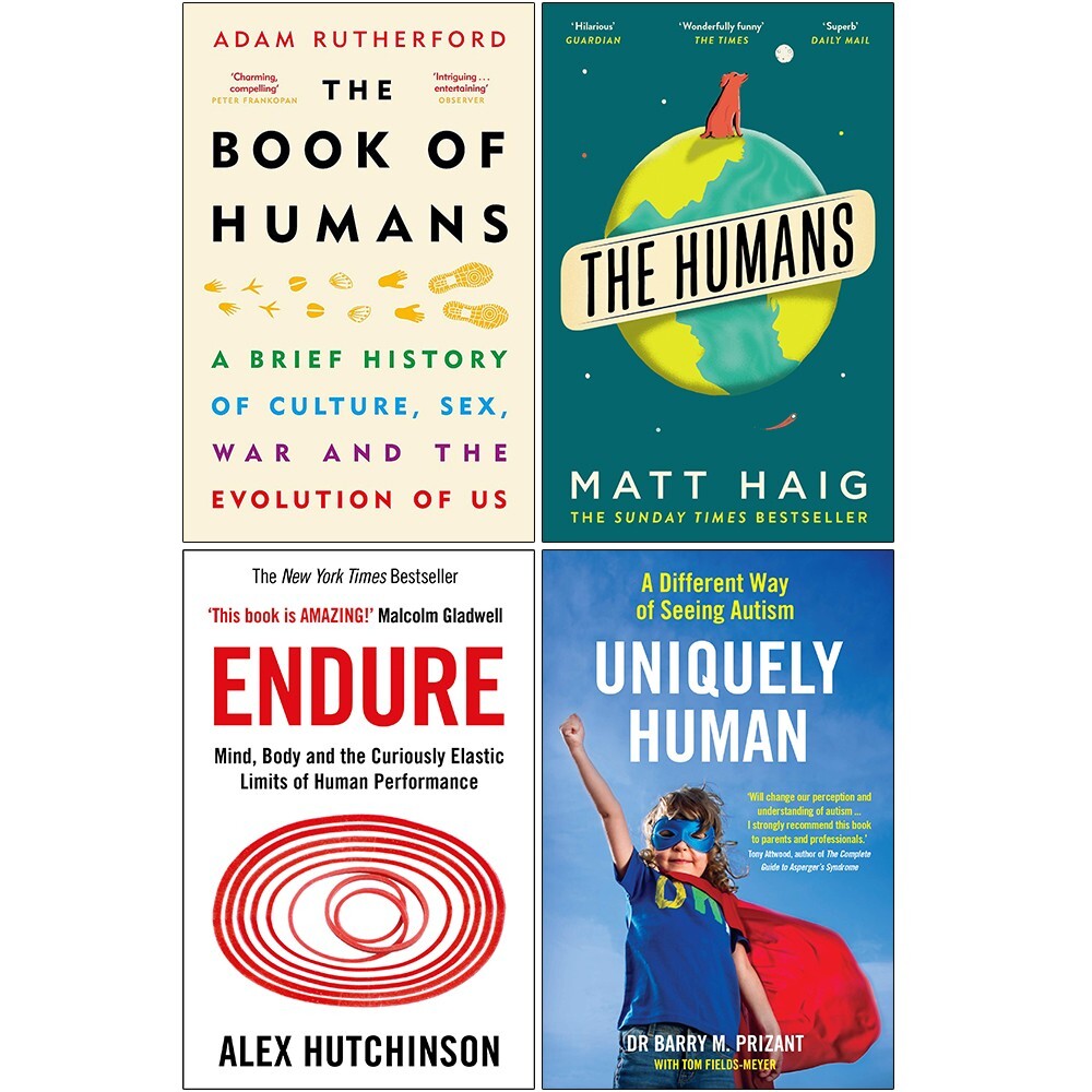 The Book of Humans, The Humans, Endure,Uniquely Human 4 Books Collection Set NEW