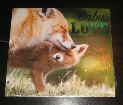 2017 calendar Wild Animals BABY LOVE Monkeys SWANS Goats FOX Giraffe BEARS Pengu