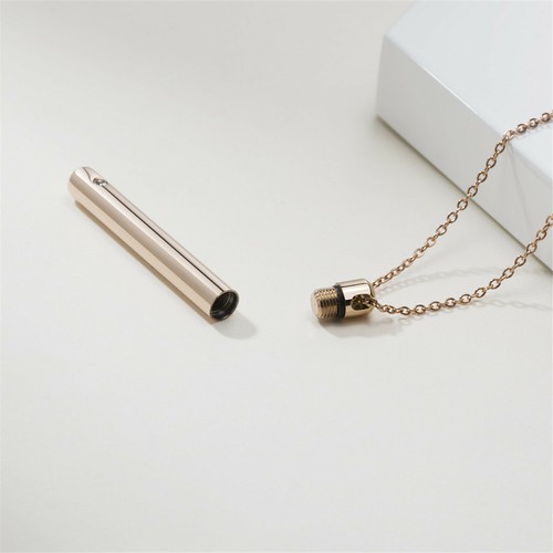 Stainless Steel Cylinder Ashes Urn Pendant Keepsake Memorial Necklace Jewellery - Picture 15 of 18