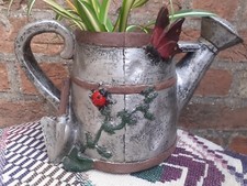 Watering Can Planter Ladybird Lady Bug Butterfly And Trowl Garden Lover Plant...