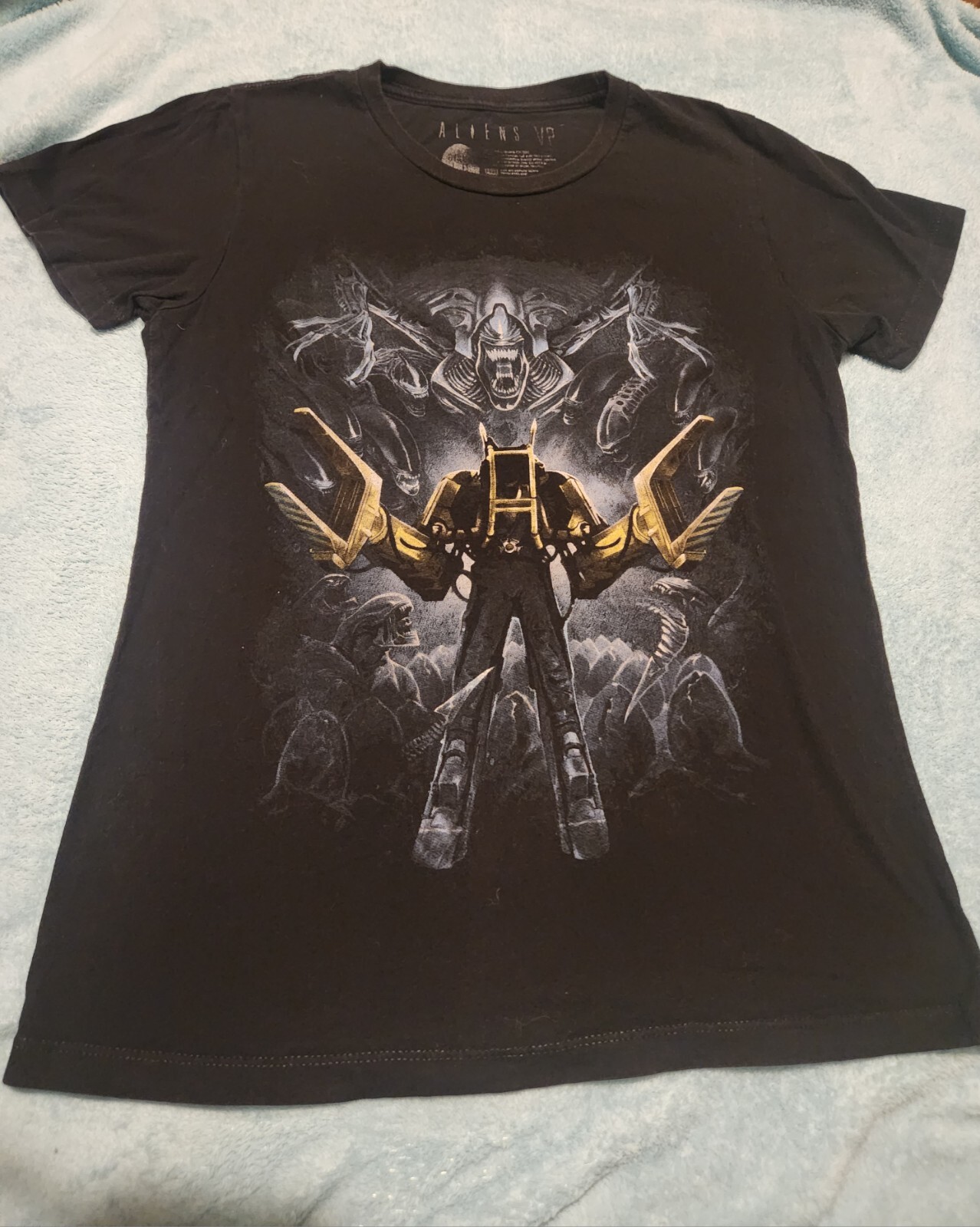 Aliens V2 Fright rags T - shirt Woman Cut Girls Large | eBay