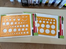 Isomars Kombination & Kreise 2 orange Künstlerschablonen P790