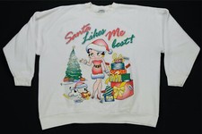 Rare Vintage KING FEATURES Betty Boop Santa Likes Me Best 1998 Sweatshirt 90s