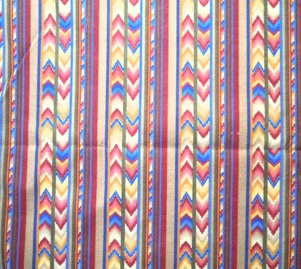 Fabric Heavy Flannel Wavy Stripe Pattern 1.7 Yard Piece X WOF - Image 2 of 2