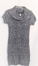 A-List by Wrapper Womens Short Cap Sleeve Stretchy Sweater Dress - Small