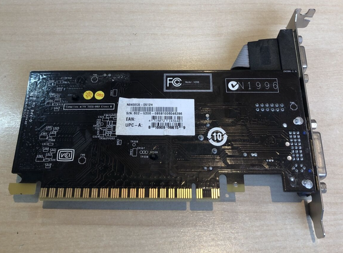 Carte Graphique MSI N8400GS 512 Mo - Avec Boîte - Occasion