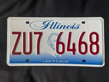 NICE CONDITION ILLINOIS LICENSE PLATE RANDOM NUMBER LAND OF LINCOLN