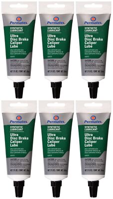 Permatex 20353 Set of 6 Ultra Disc Brake Caliper Lube 2 oz Tube with nozzle