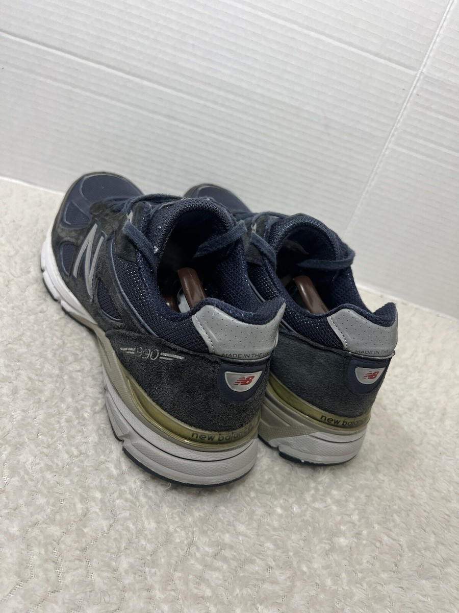 New Balance 990 V4 Shoes Sneakers Mens Size 11 Blue Brown Lace Up Made in the US Made in USA 990v4 - New Balance main image 2