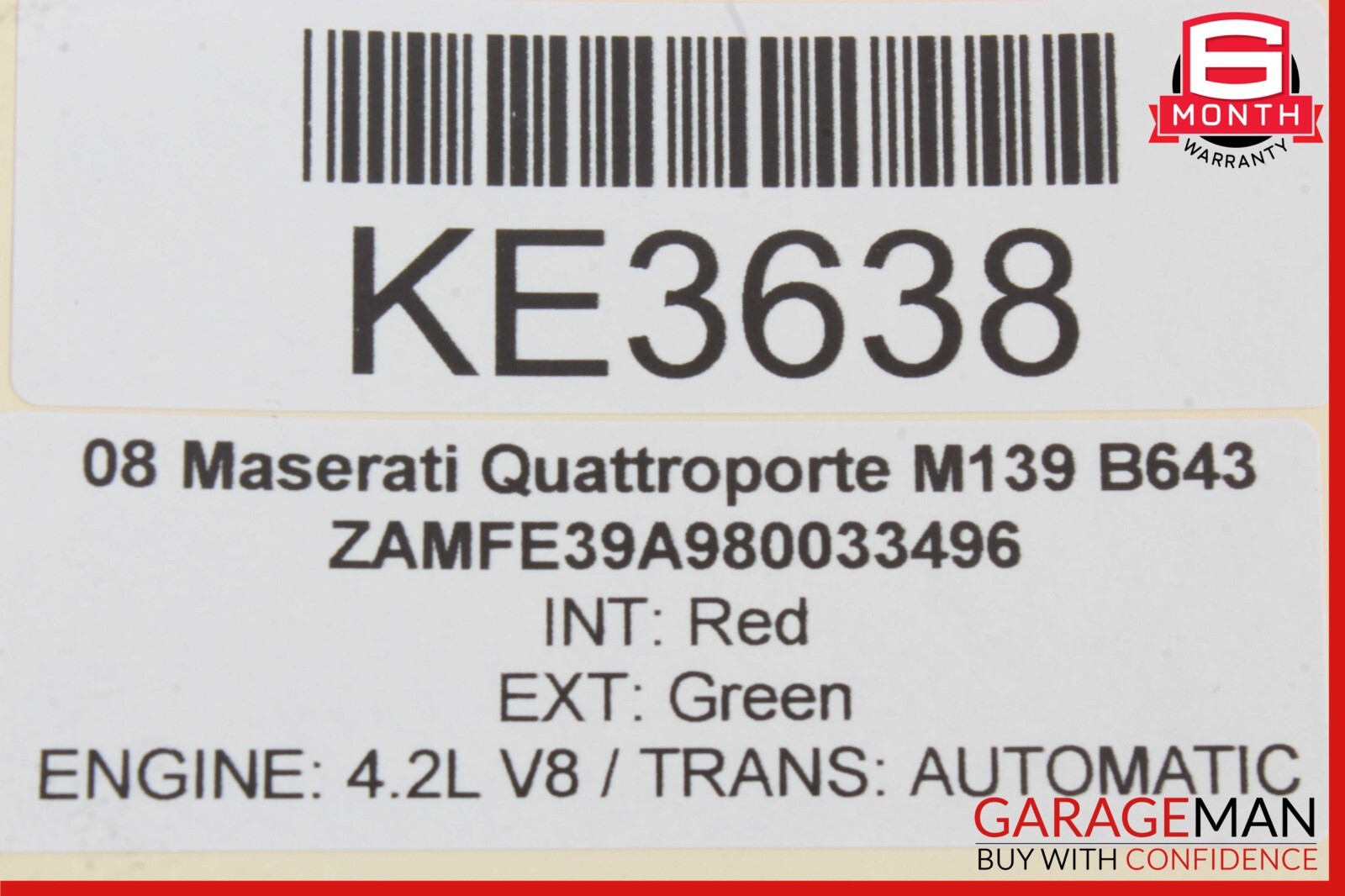 03-13 Maserati Quattroporte Center Console Armrest Storage Assembly OEM